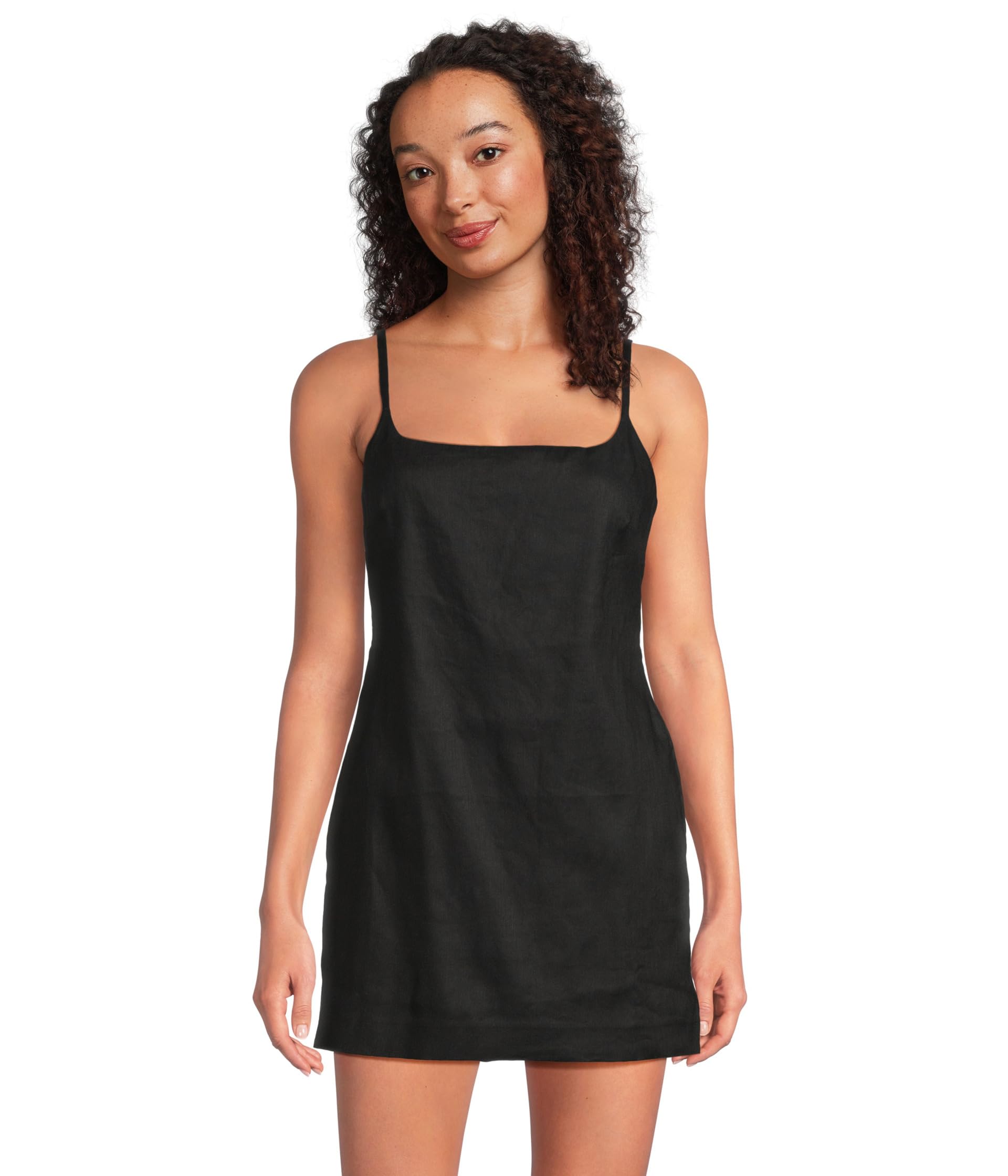 Square Neck Skort Romper - Viscose Linen