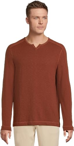 Split-neck Pullover