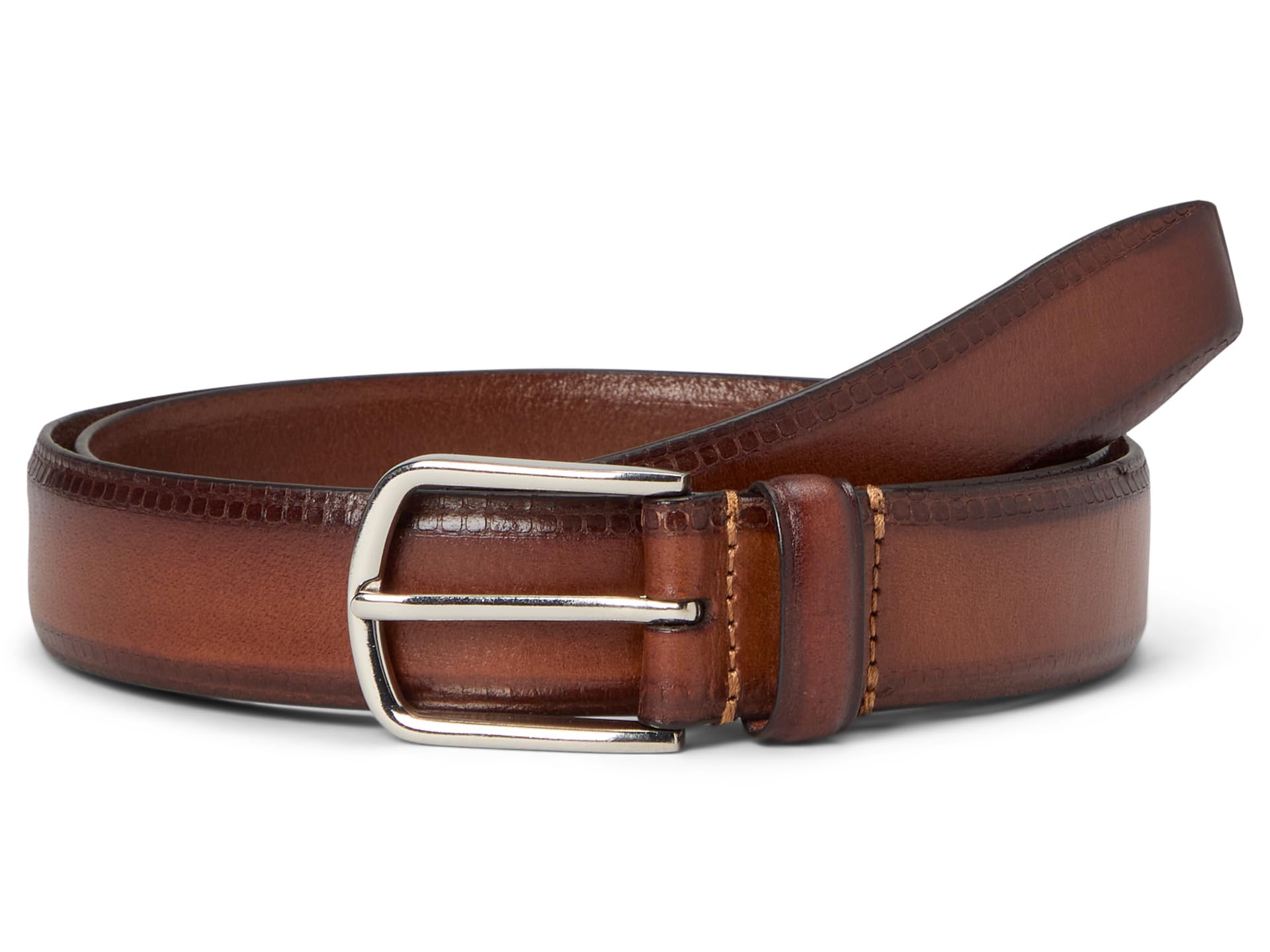 Johnston & Murphy кожаный ремень Edge Embossed