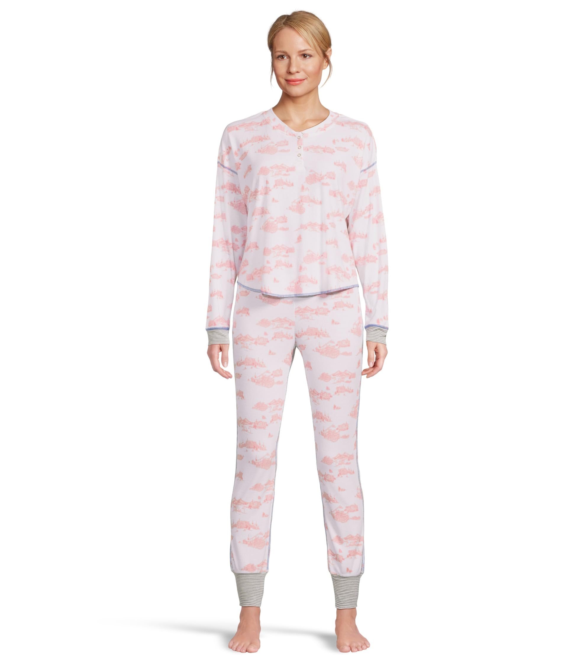 Back in Bed Long Henley Set