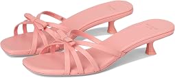 Carolina Pebbled Leather Kitten Heel Sandals