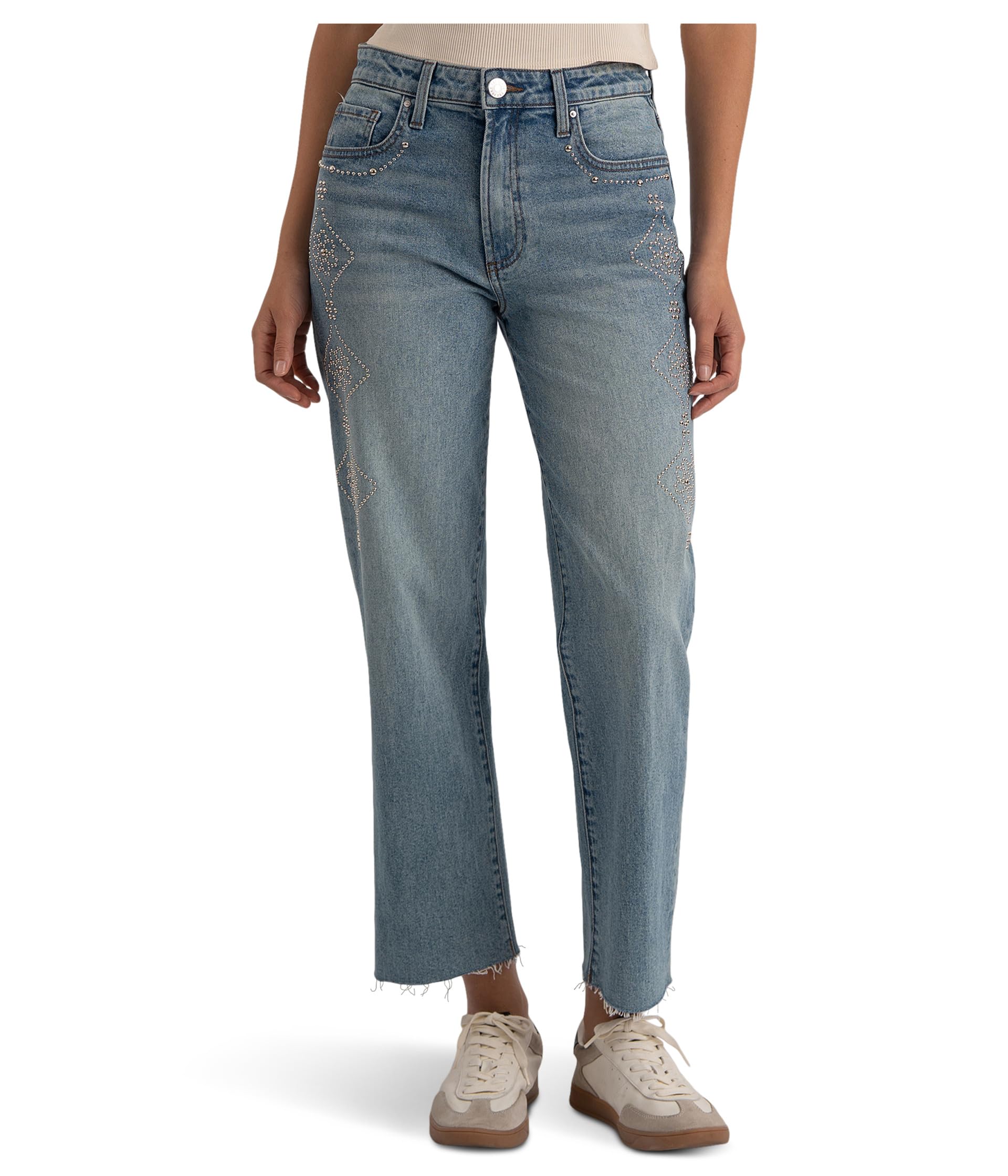 Fay High-rise Ankle Straight Leg- Zipper Fly In Aglow