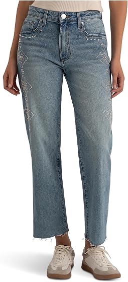 Fay High-rise Ankle Straight Leg- Zipper Fly In Aglow