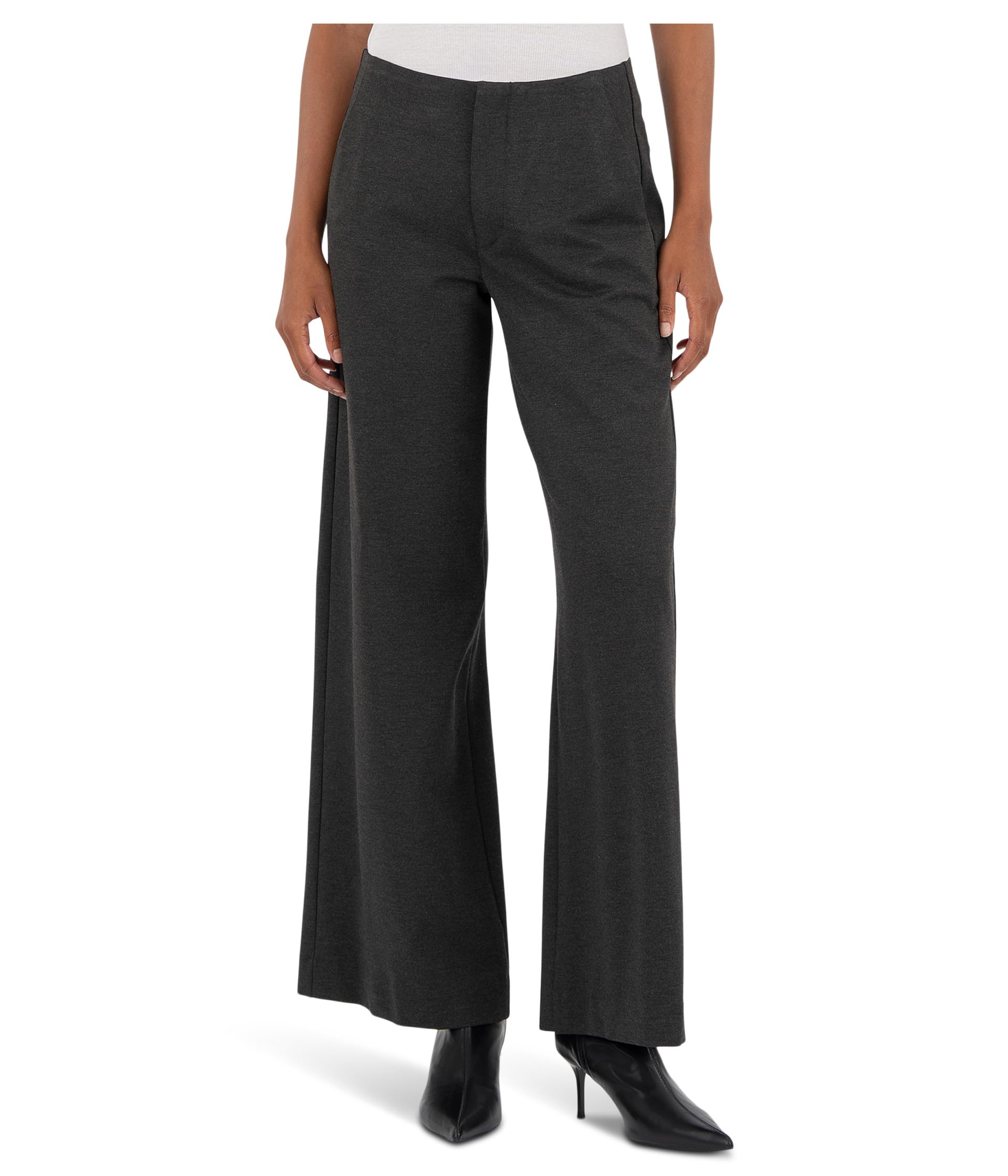 Брюки Meg Wide Leg с карманами в цвете Charcoal
