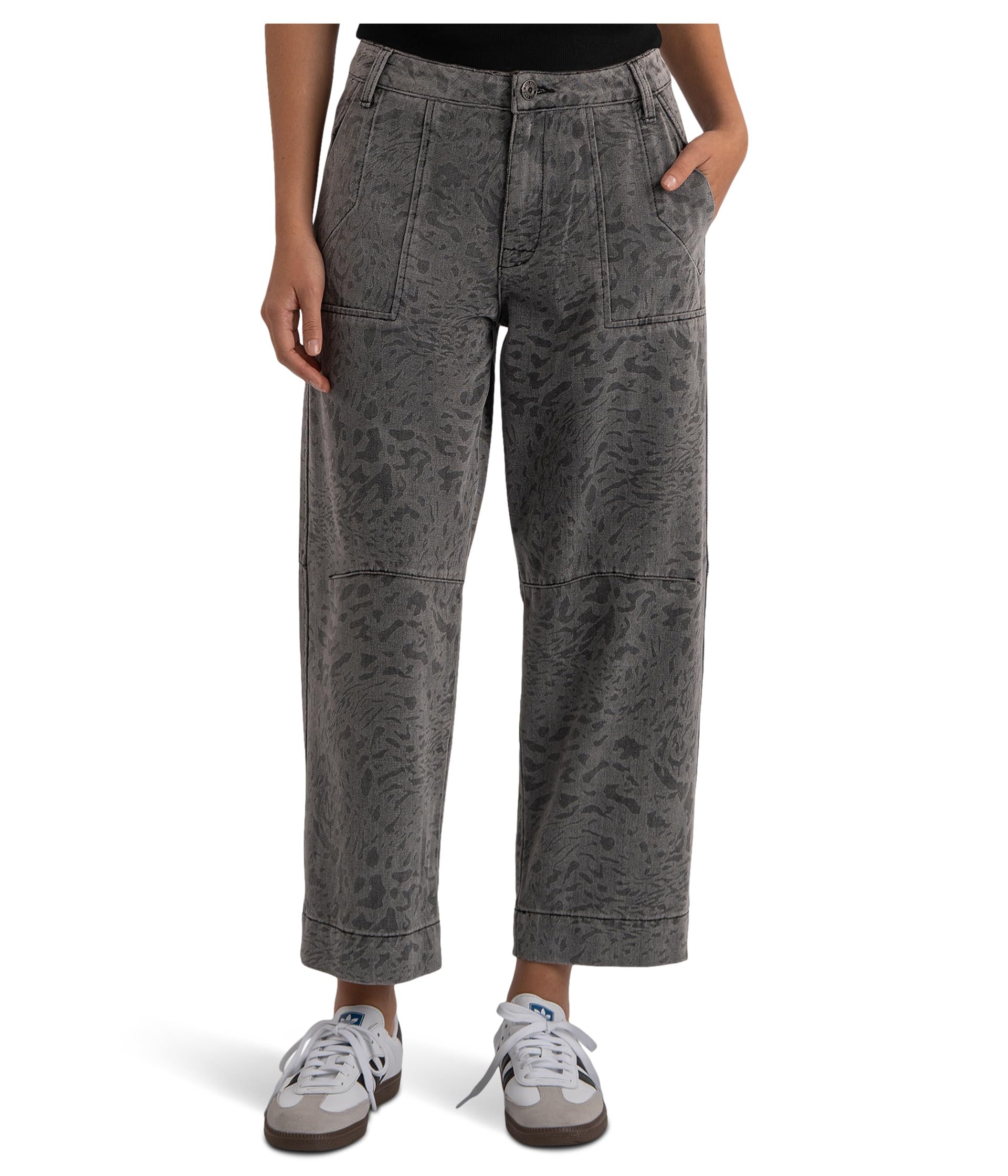 Ashton Wide Leg Barrel Grey Женские брюки