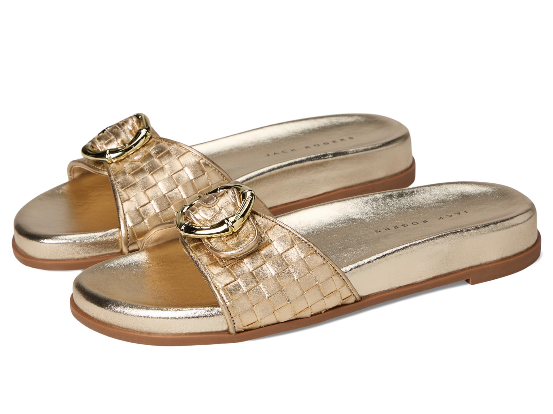 Essex Slide - Embossed Metallic Leather