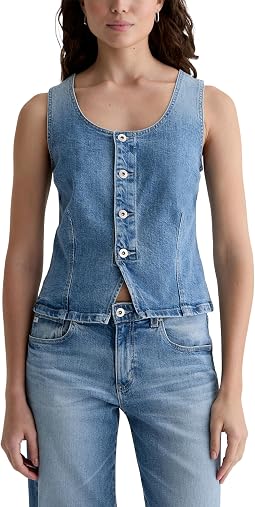 Женский джинсовый жилет AG Jeans Teagan Fitted in Helios