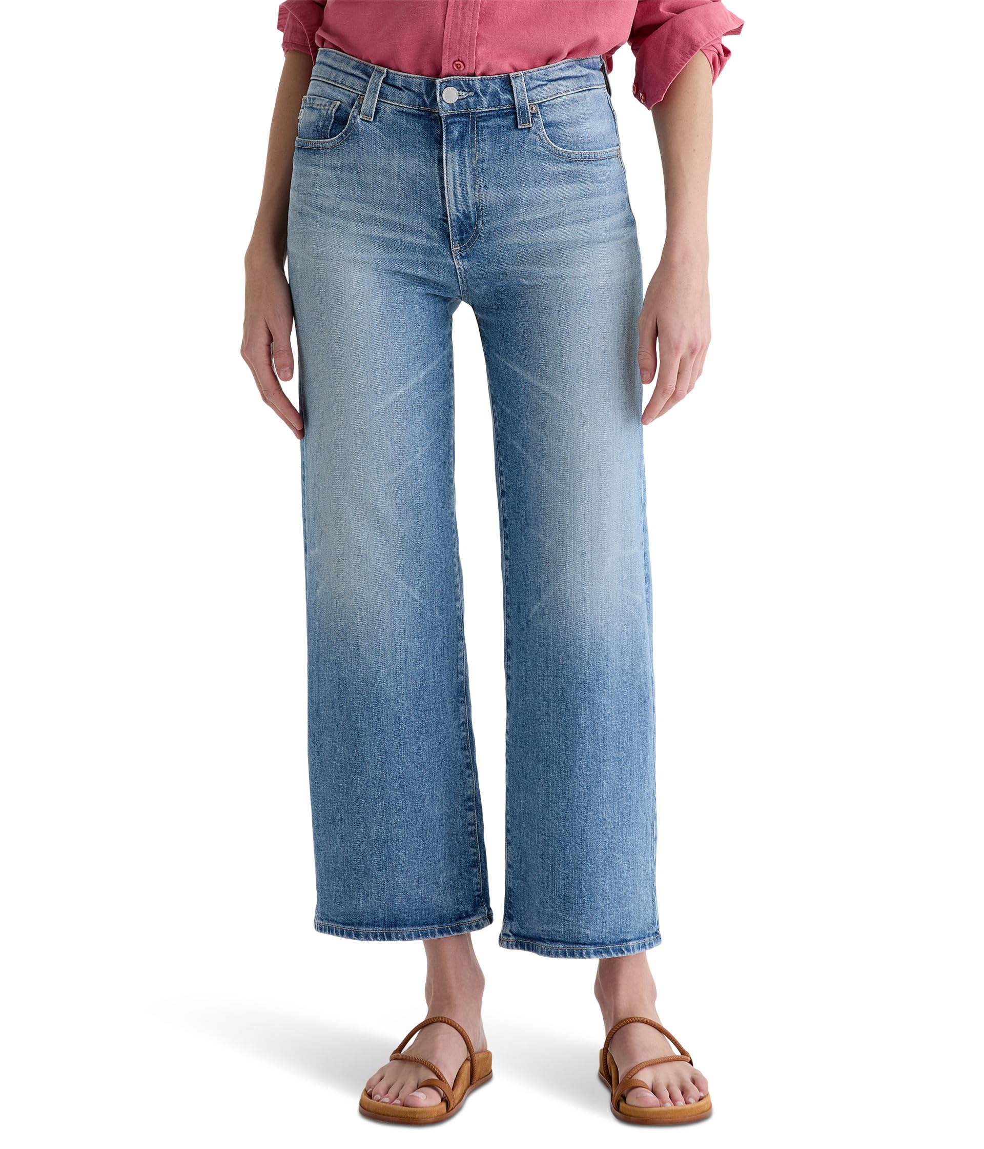 Saige Mid-Rise Wide Leg in Helios