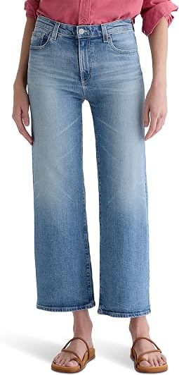 Женские джинсы Saige Mid-Rise Wide Leg в цвете Helios