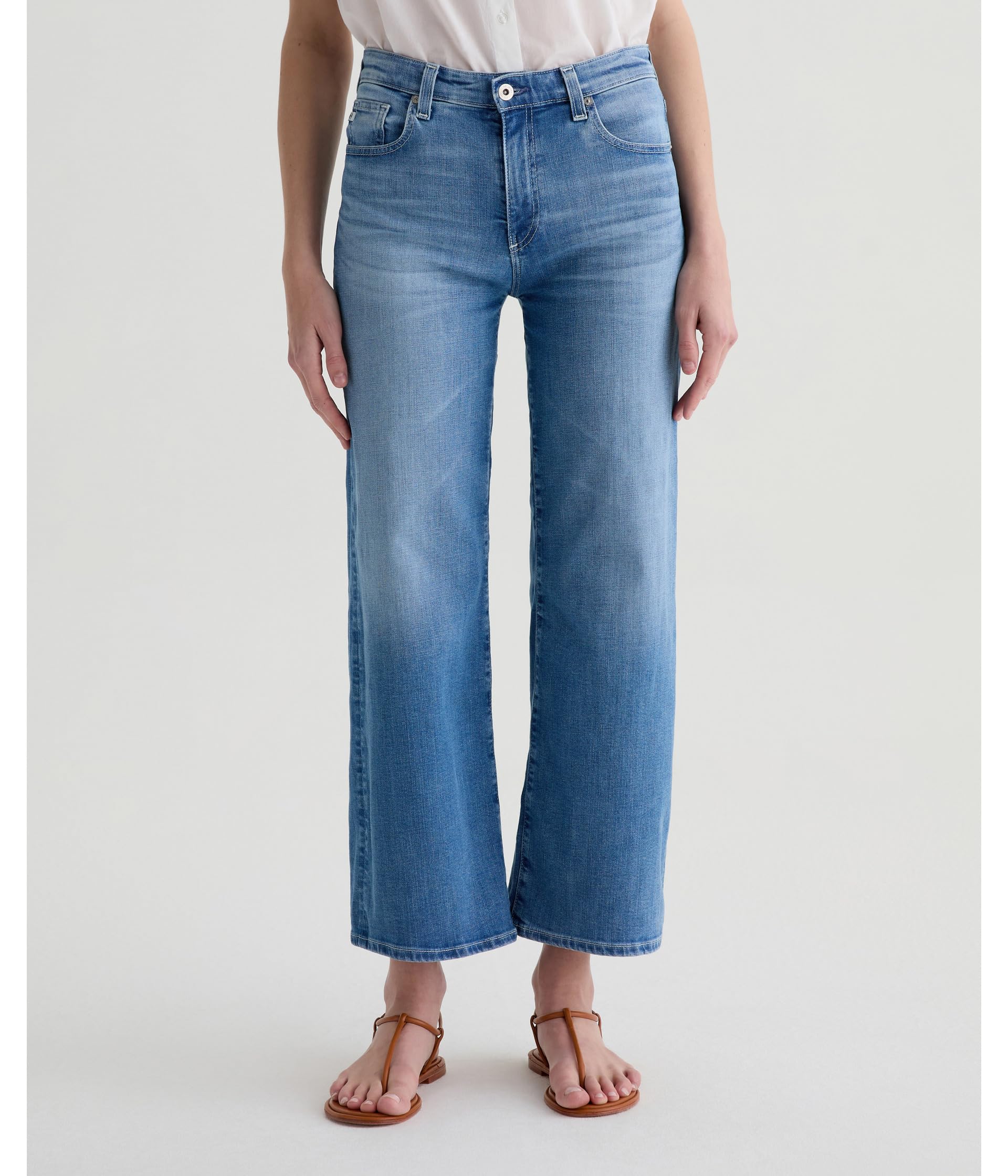 Saige Mid-Rise Wide Leg in Oceanic