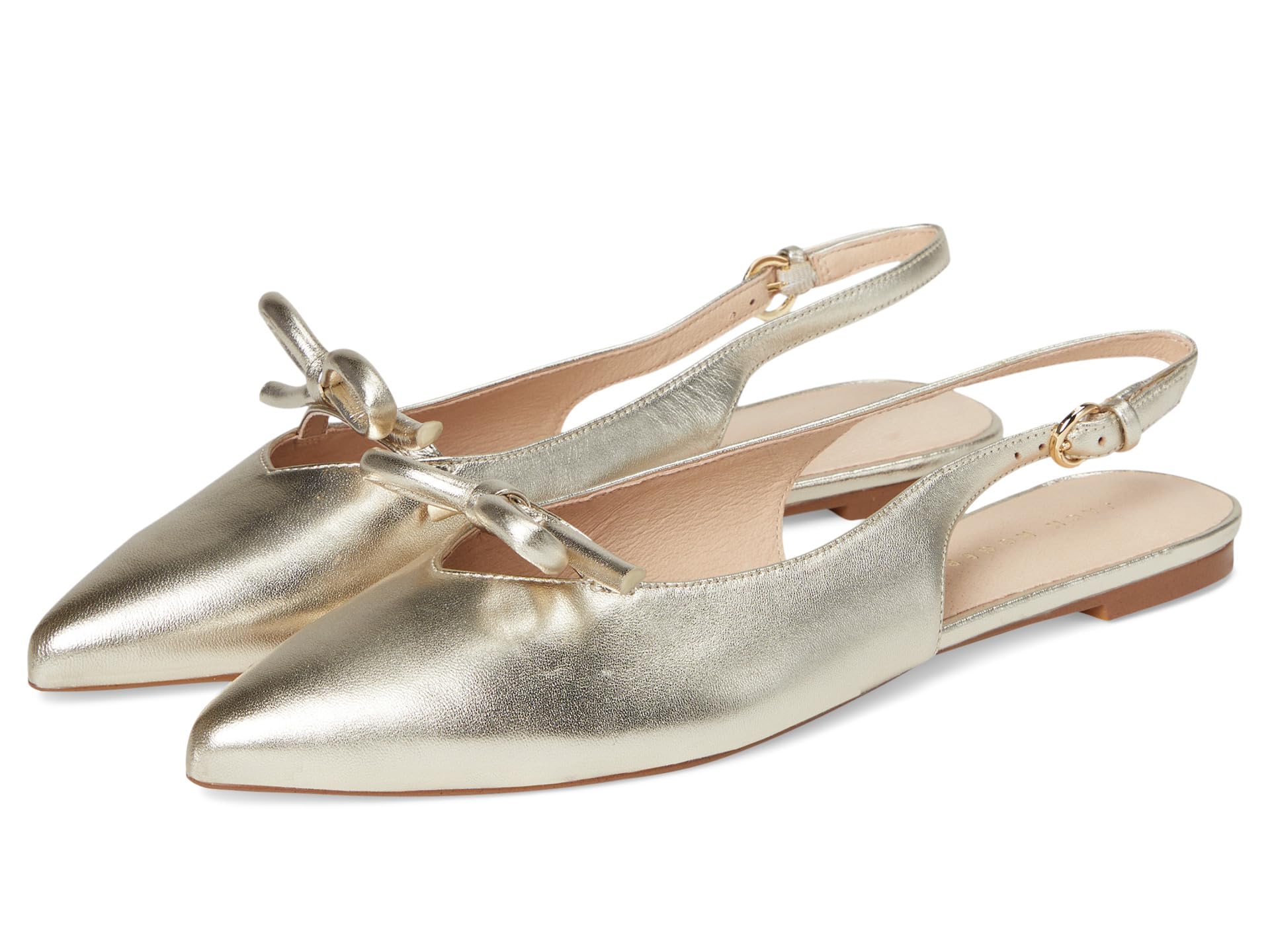 Lennox Flat Sling - Metallic Nappa