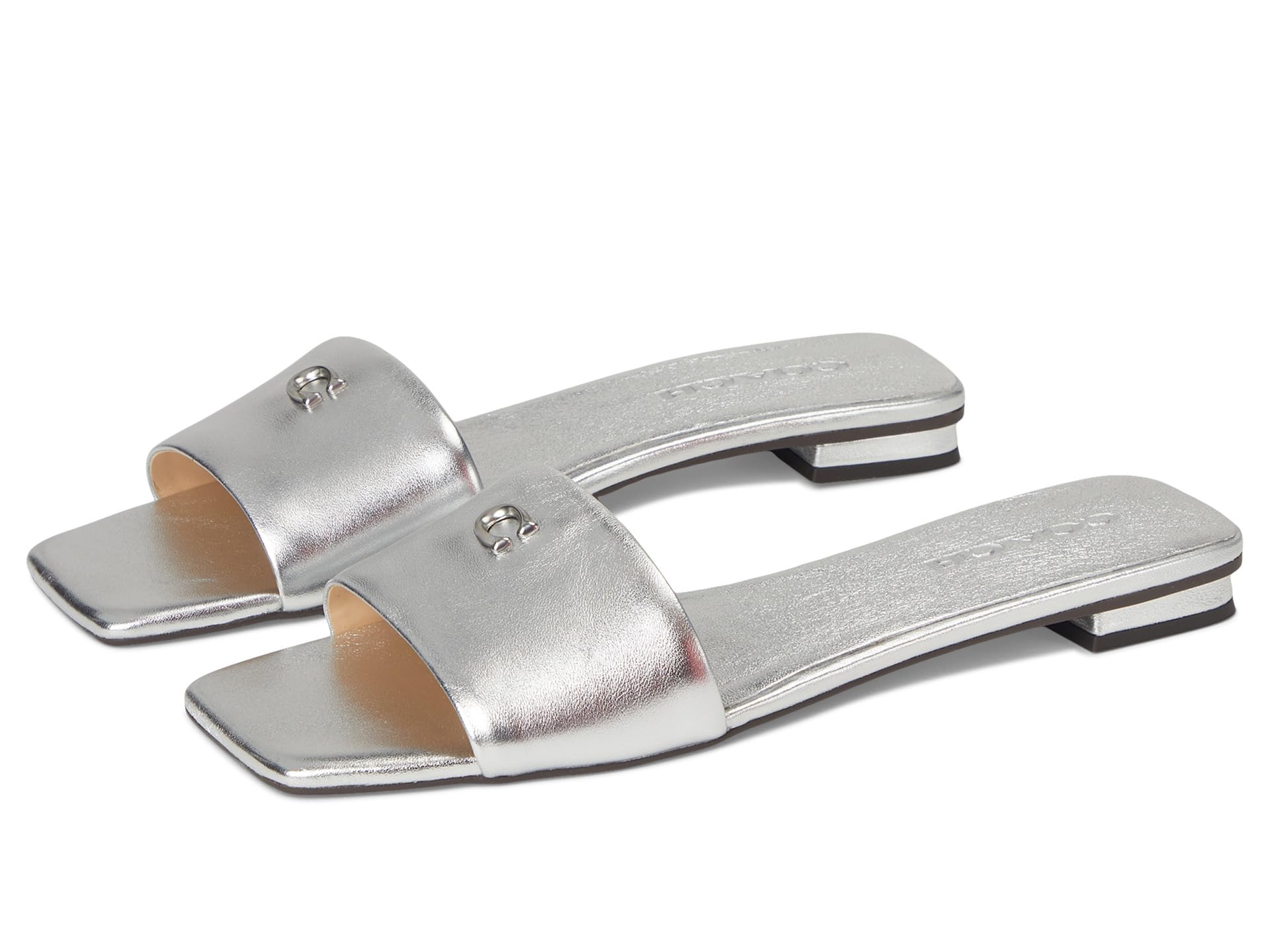 Бососандлии Sculpted C Metallic Leather Flat