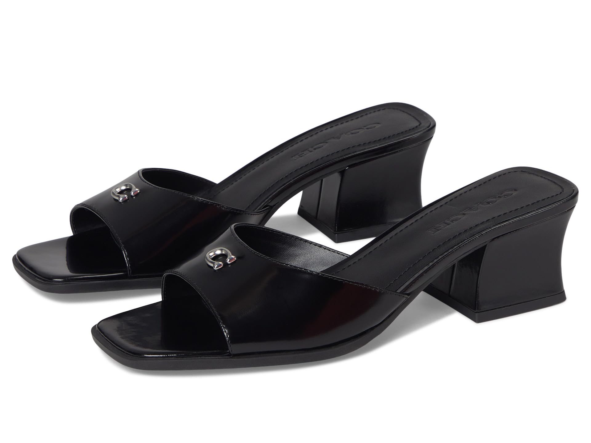 Сандалии Sculpted C Leather Block Heel