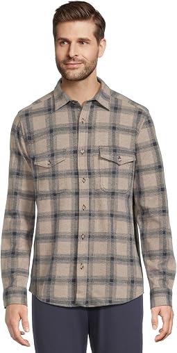 Brushed Button-Front Knit