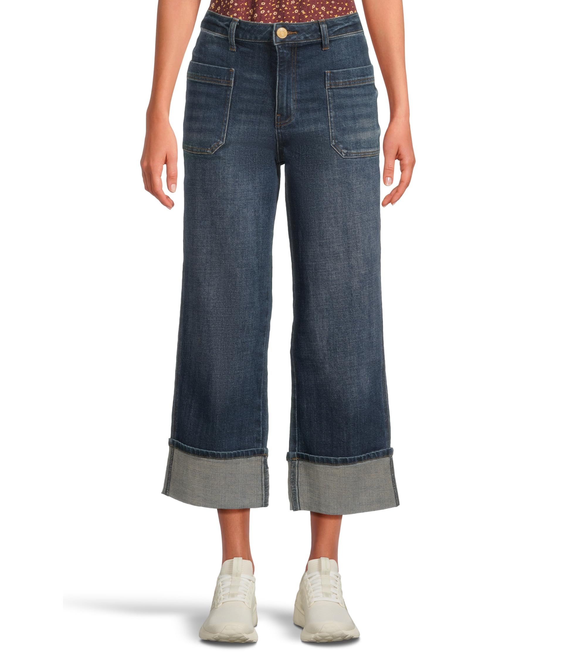 Petite Sienna High Rise Straight Leg-roll Up Patch Pocket
