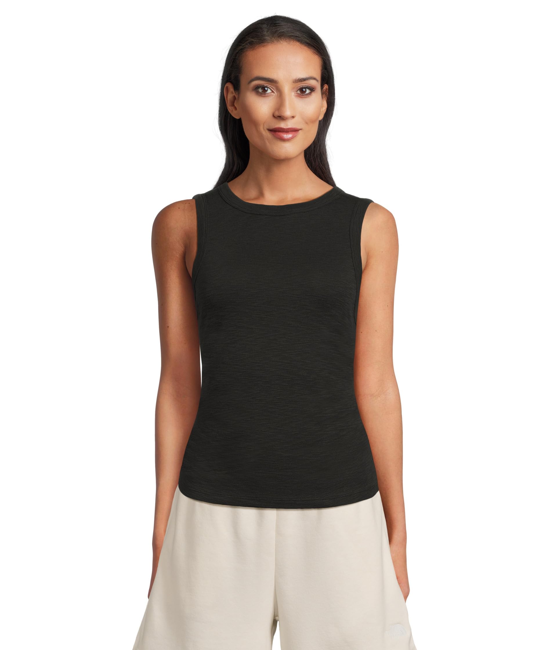 Rib Slub Side Pleat Tank