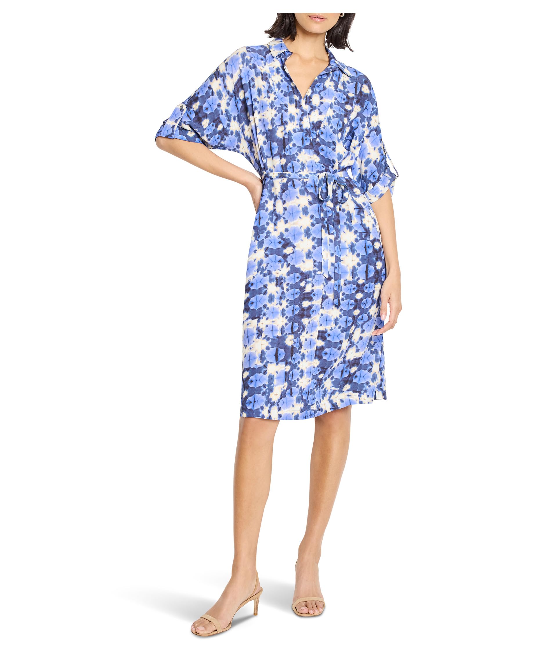 Shibori Stone Belted Devon Dress