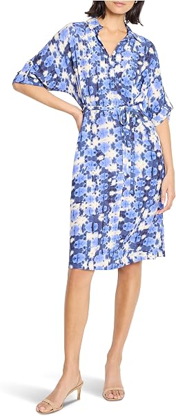 Shibori Stone Belted Devon Dress
