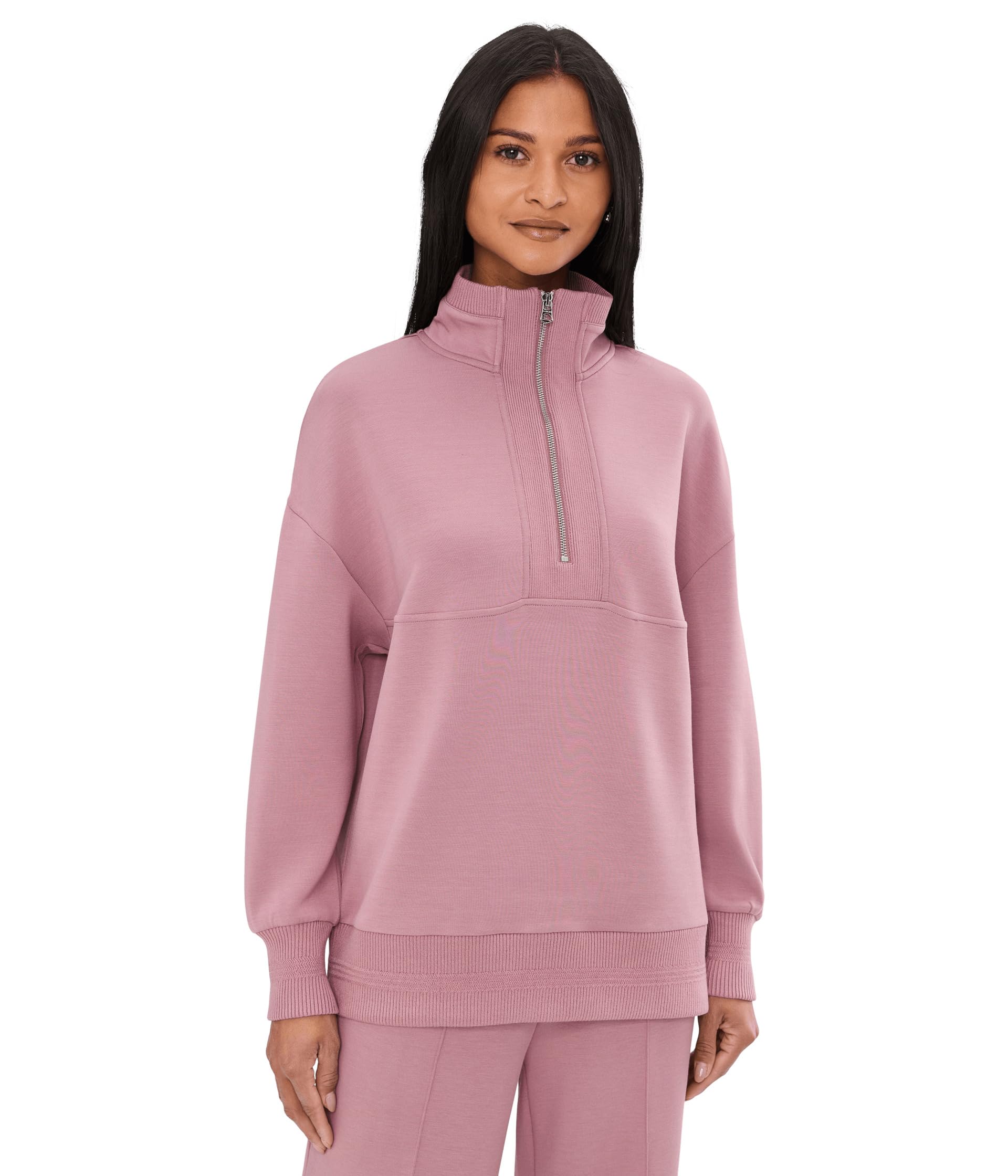 Molly Half Zip Longline Sweat