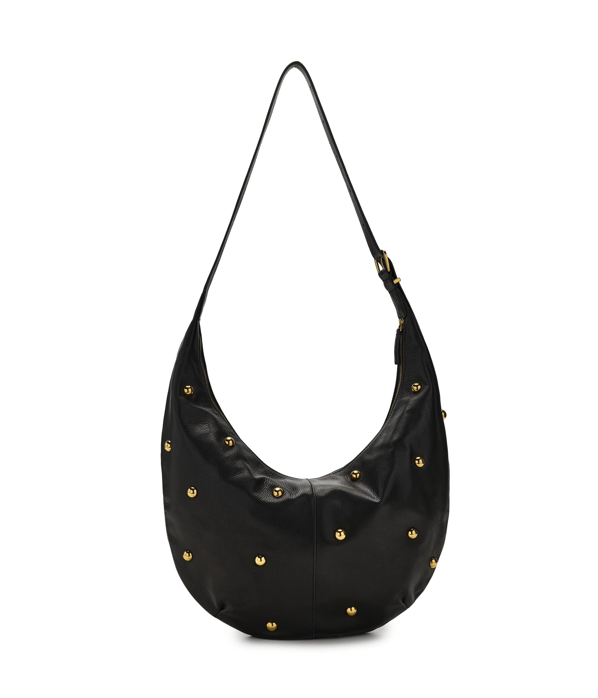 The Essential Curve Shoulder Bag in Studded Suede