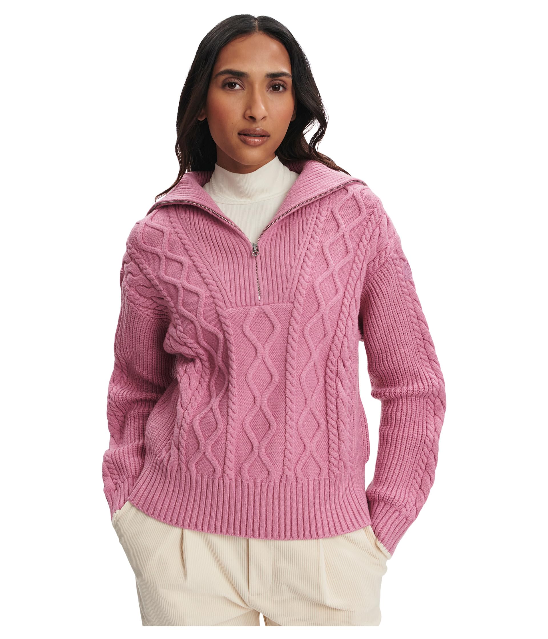 Didi Relaxed Cable 1/2 Zip Женский свитер