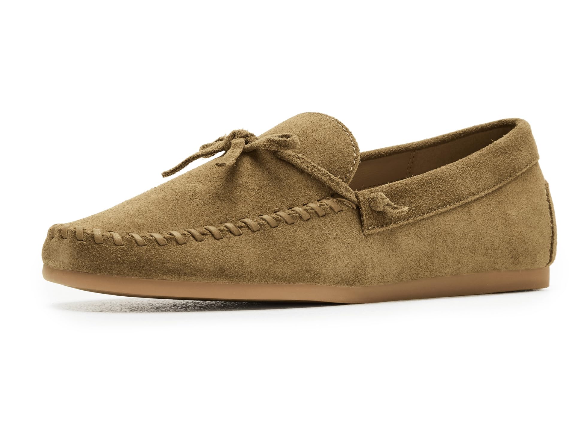 The Meadow Whipstitched Driver in Suede