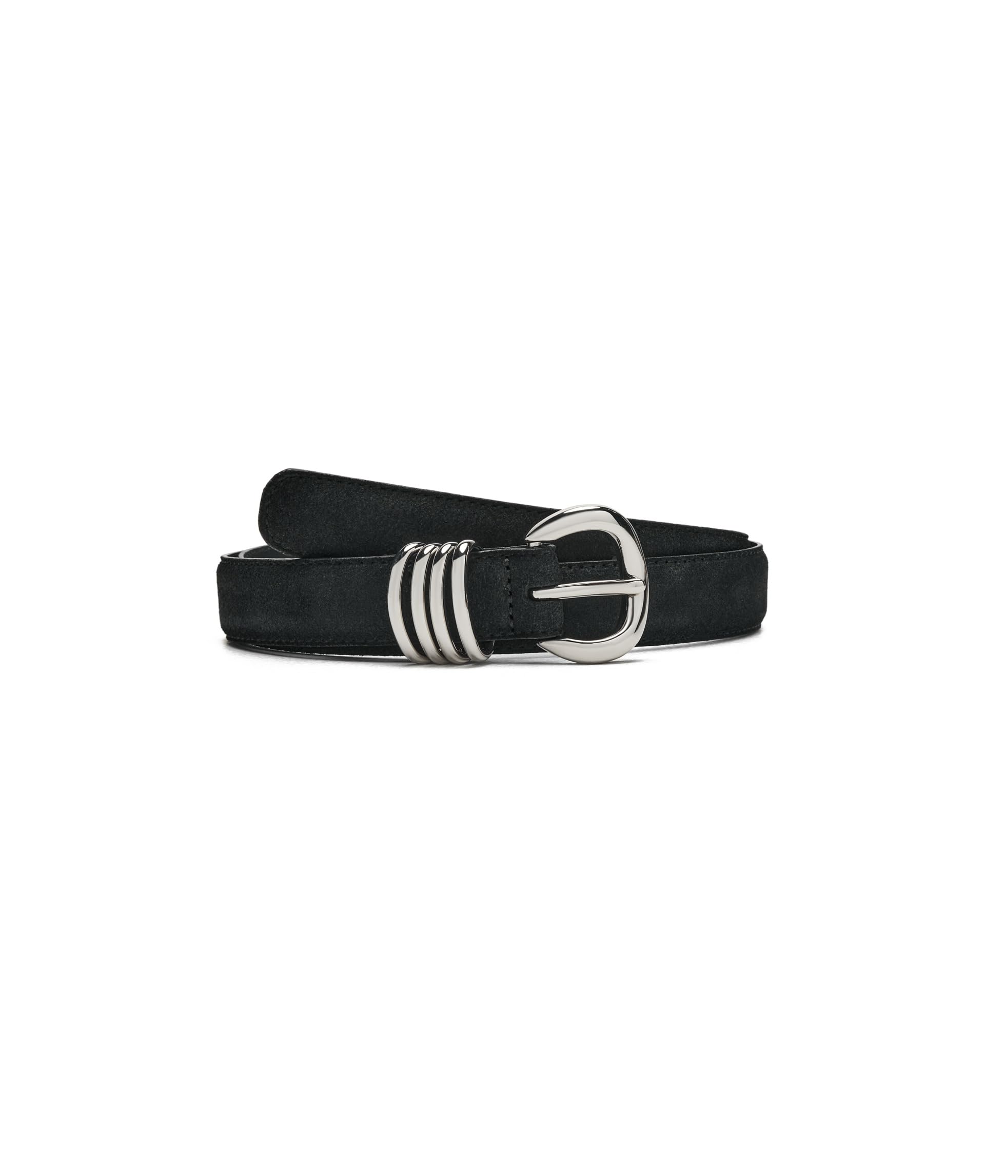 Metal Keeper Belt in Suede