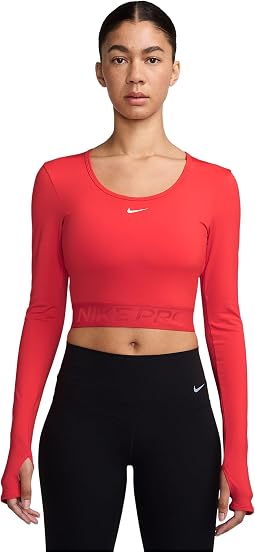 Женский укороченный топ Nike Pro Dri-FIT с длинным рукавом