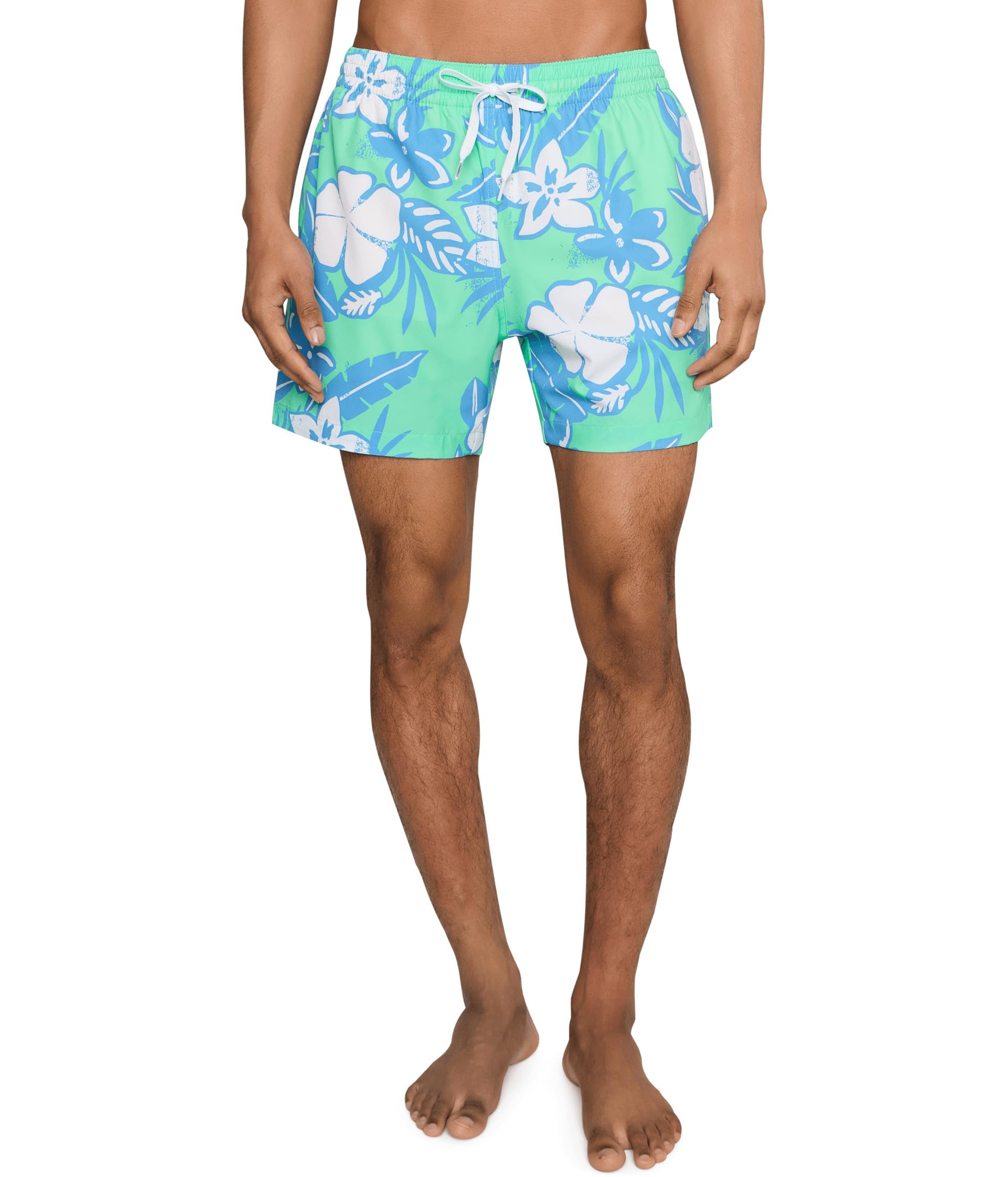 The Baja Breezies Green 5.5" (Classic Lined Swim Trunks)