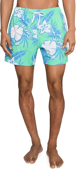 The Baja Breezies Green 5.5" (Classic Lined Swim Trunks)