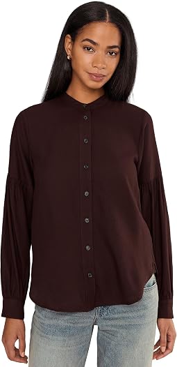 Madewell Carmen рубашка из хлопка и модаля