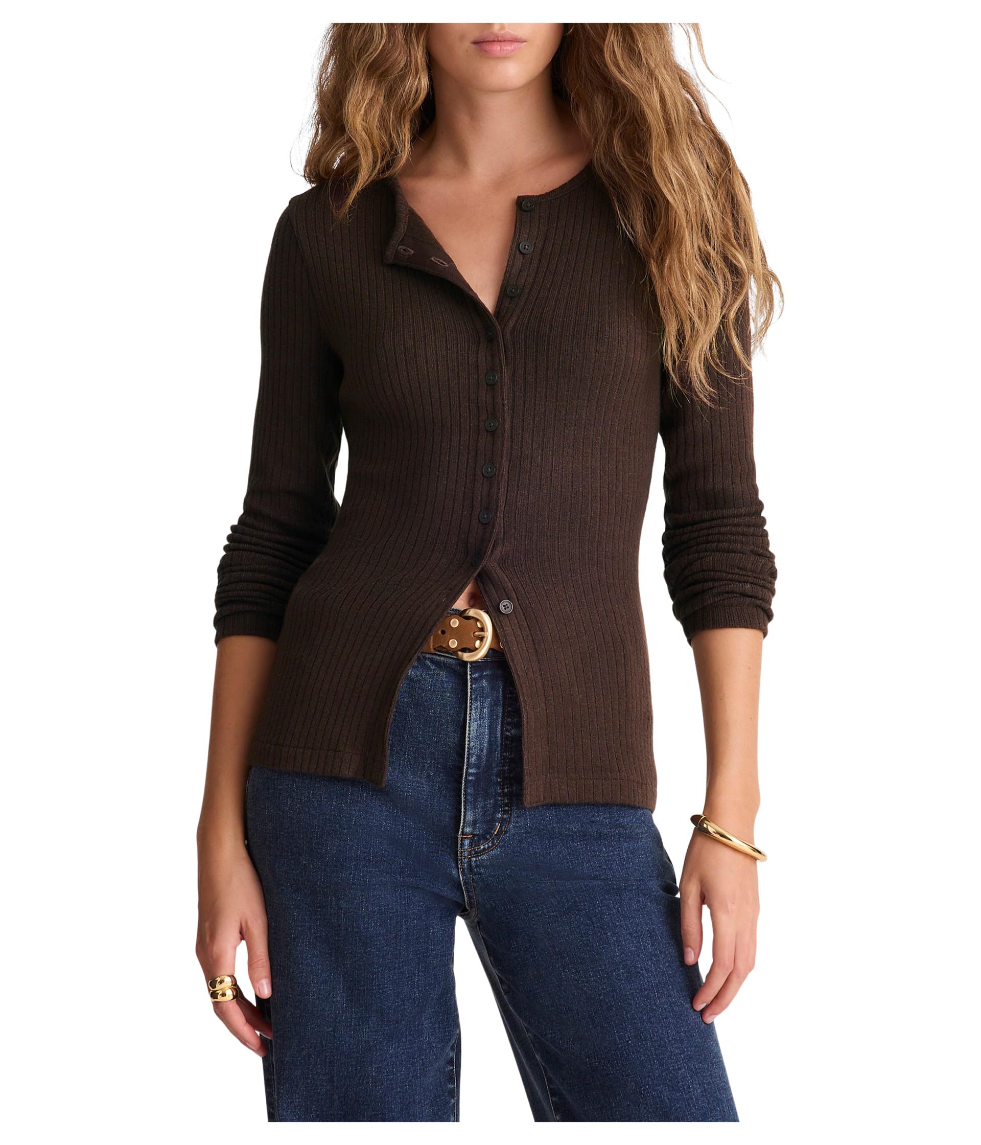 Texture Mockneck Cardigan