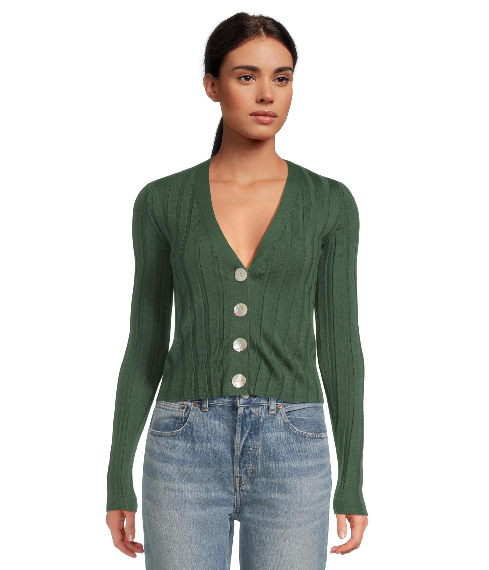 Merino Silk Akila Wide Rib Cardigan