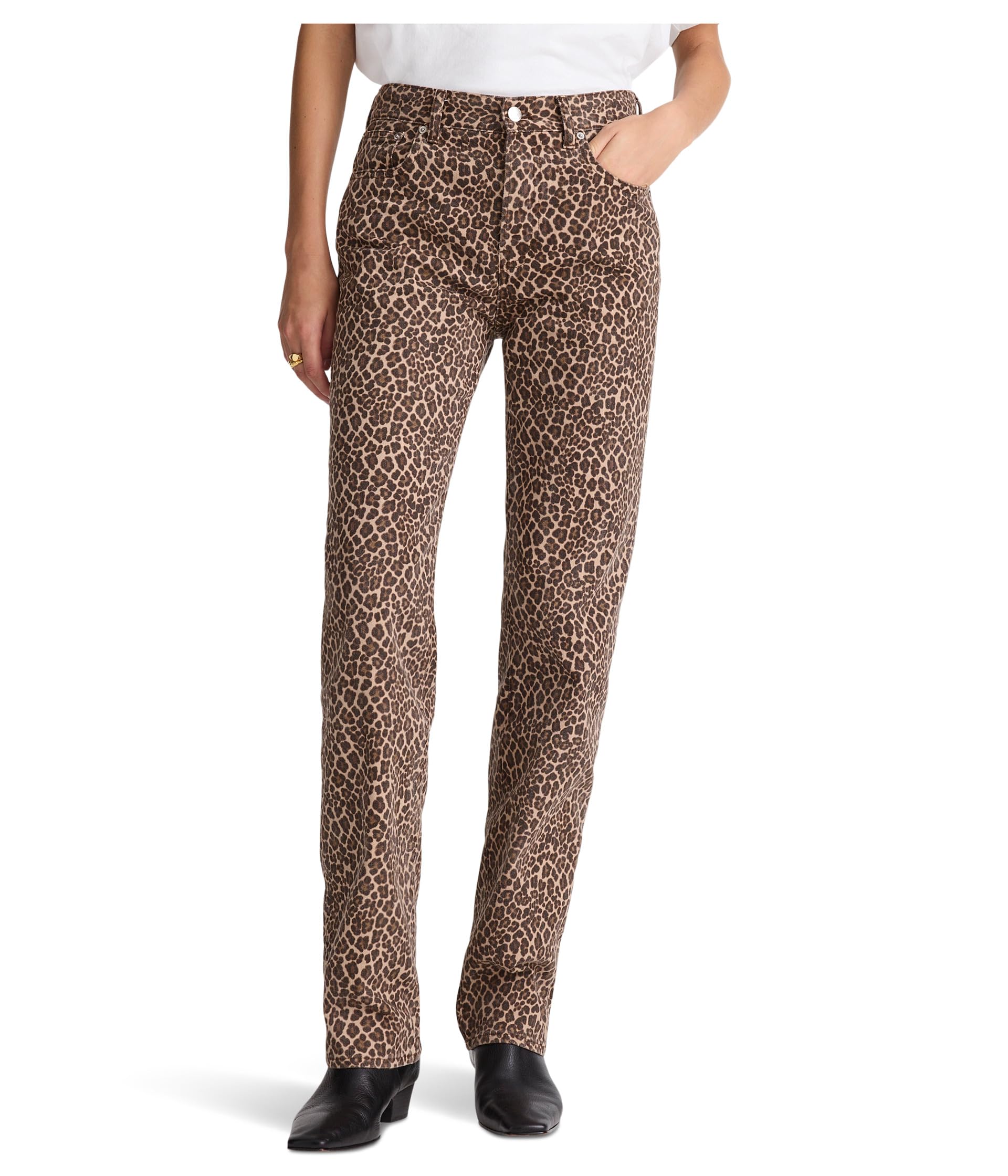 Longline Straight Jean in Dark Mocha