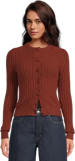 Long Sleeve Cozy Cotton Ribbed Cardigan