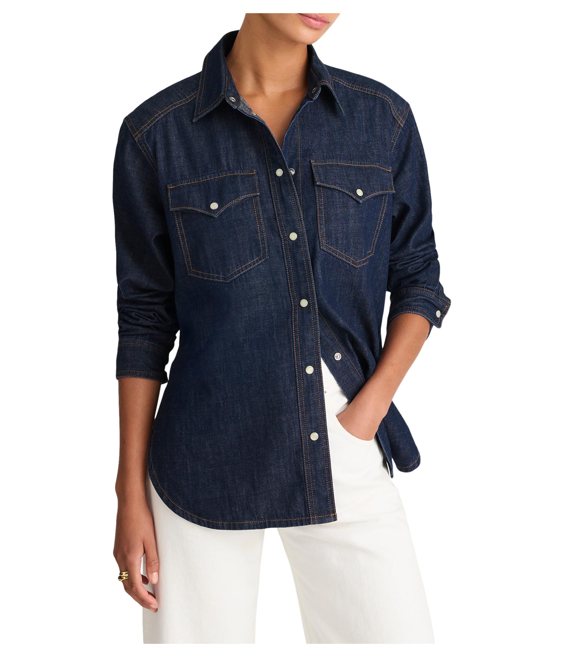 Madewell Oversized Western рубашка в полоску