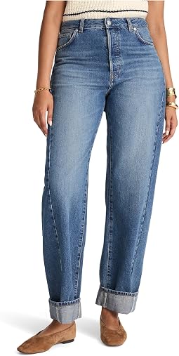 Женские джинсы Pieced Barrel With Cuff In Mosby Wash