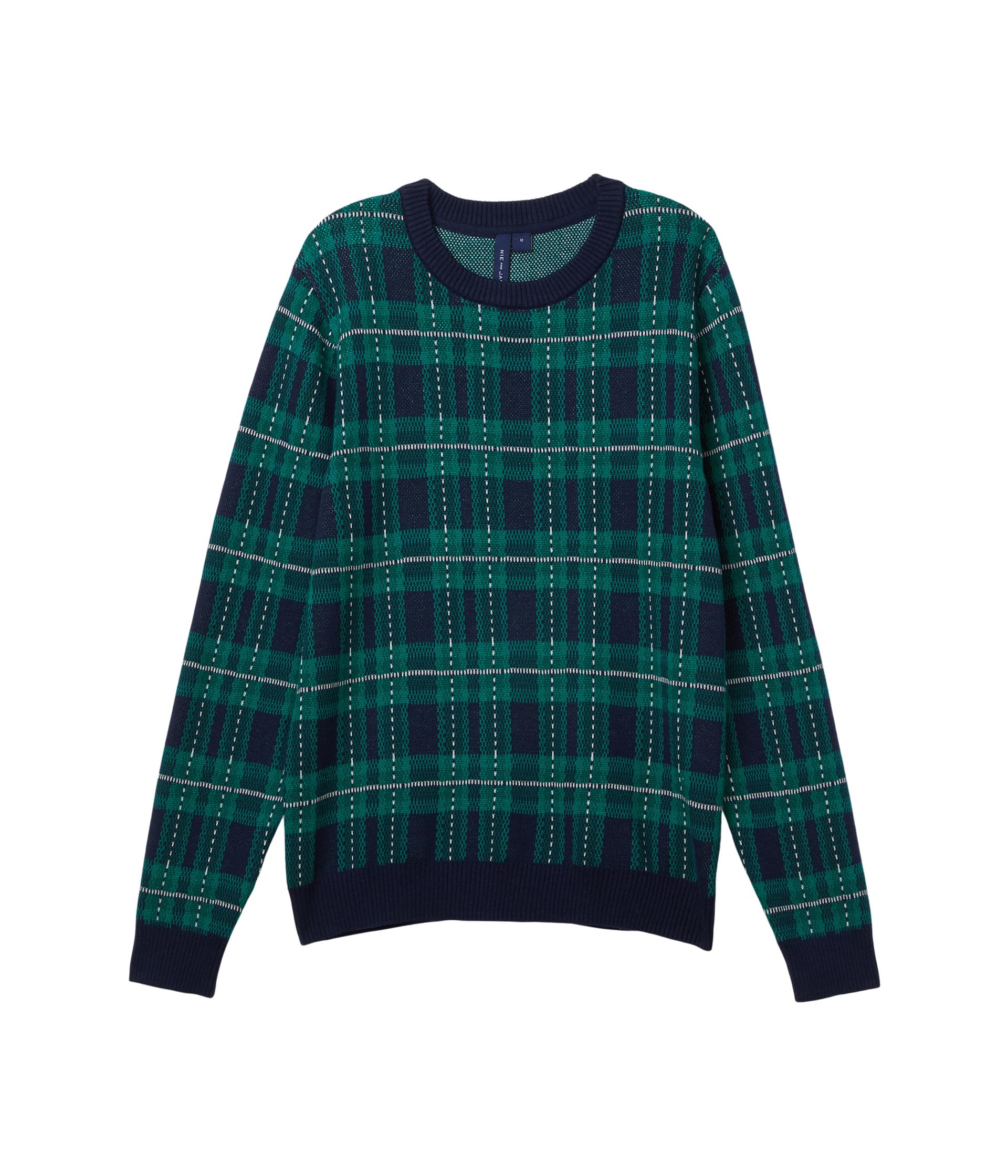 Plaid Crewneck Sweater (Toddler/Little Kids/Big Kids)