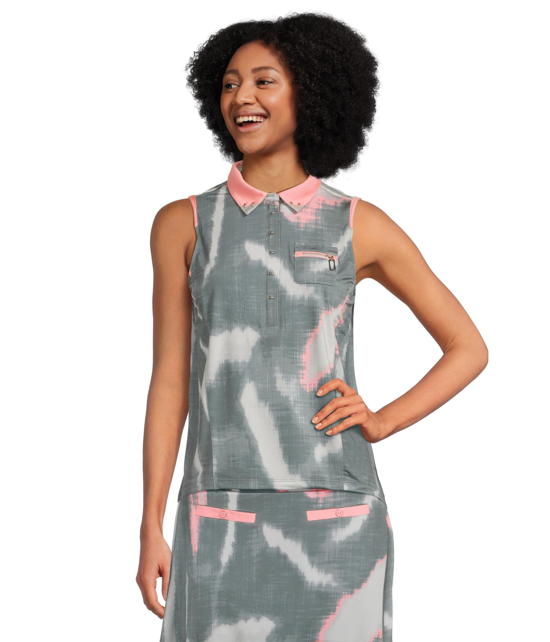Batik Print Sleeveless Top