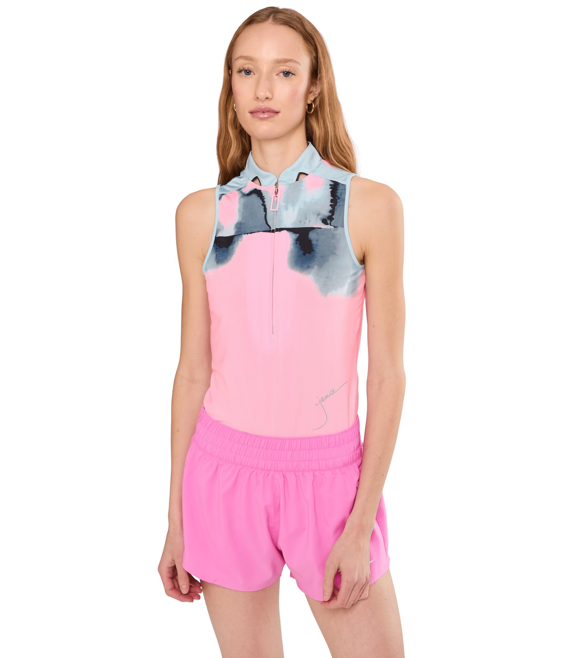 Jamie Sadock Flare Print бесклюбовая поло