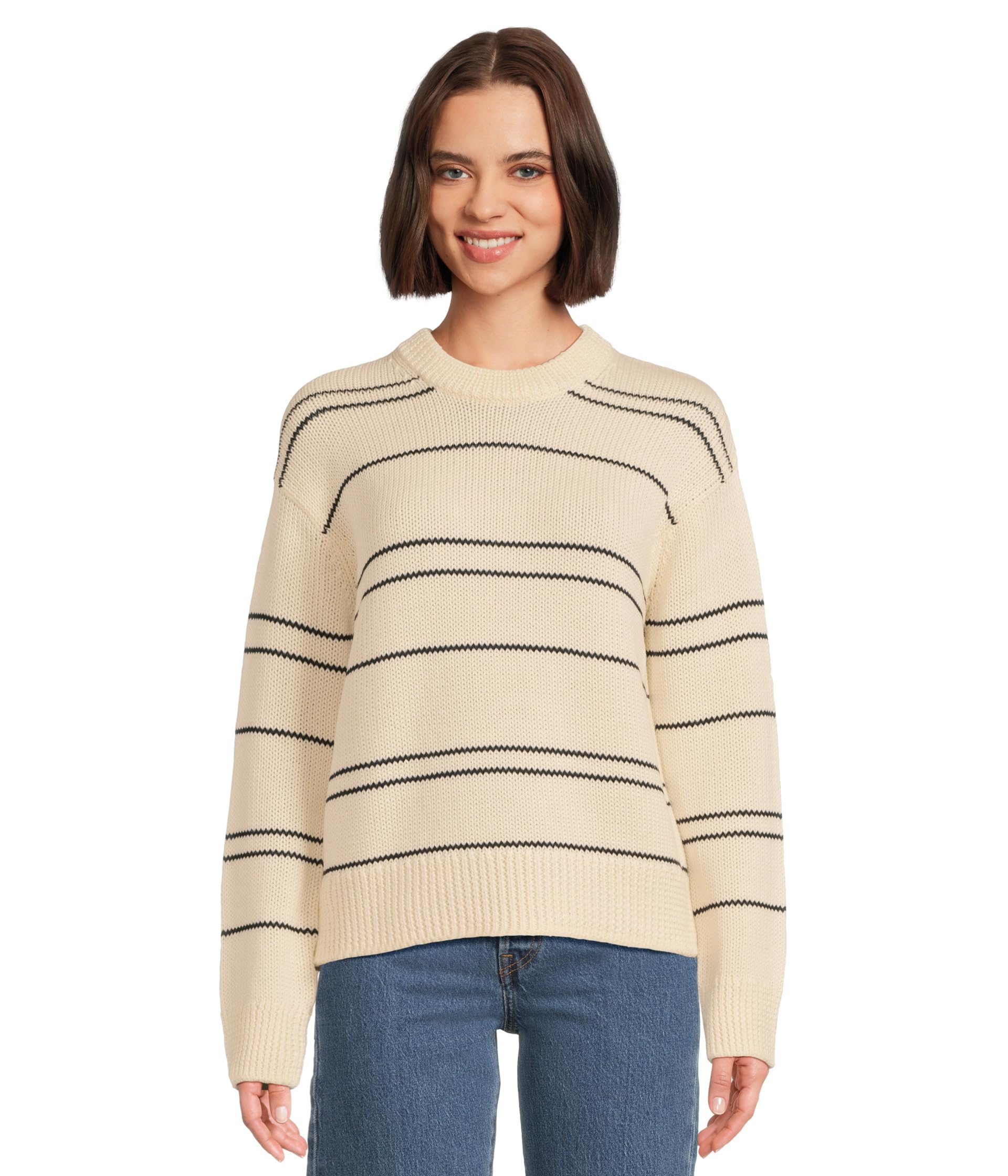 Variegated Stripe Crew Neck