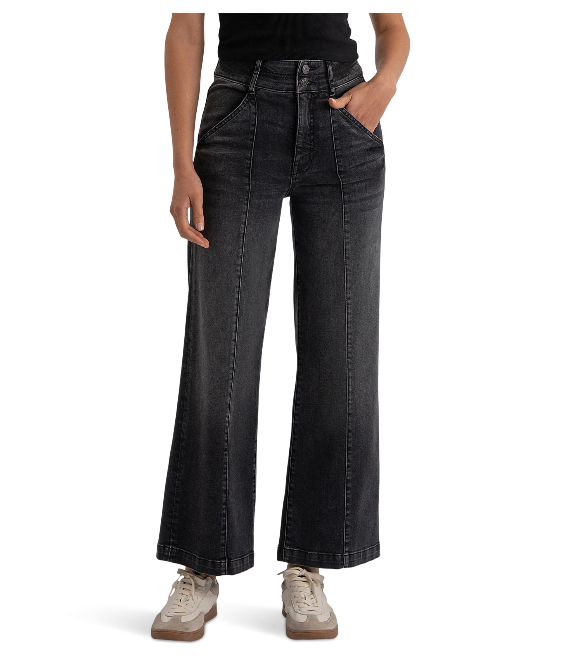 Meg High-rise Fab Ab Wide Leg Slanted Front Pockets