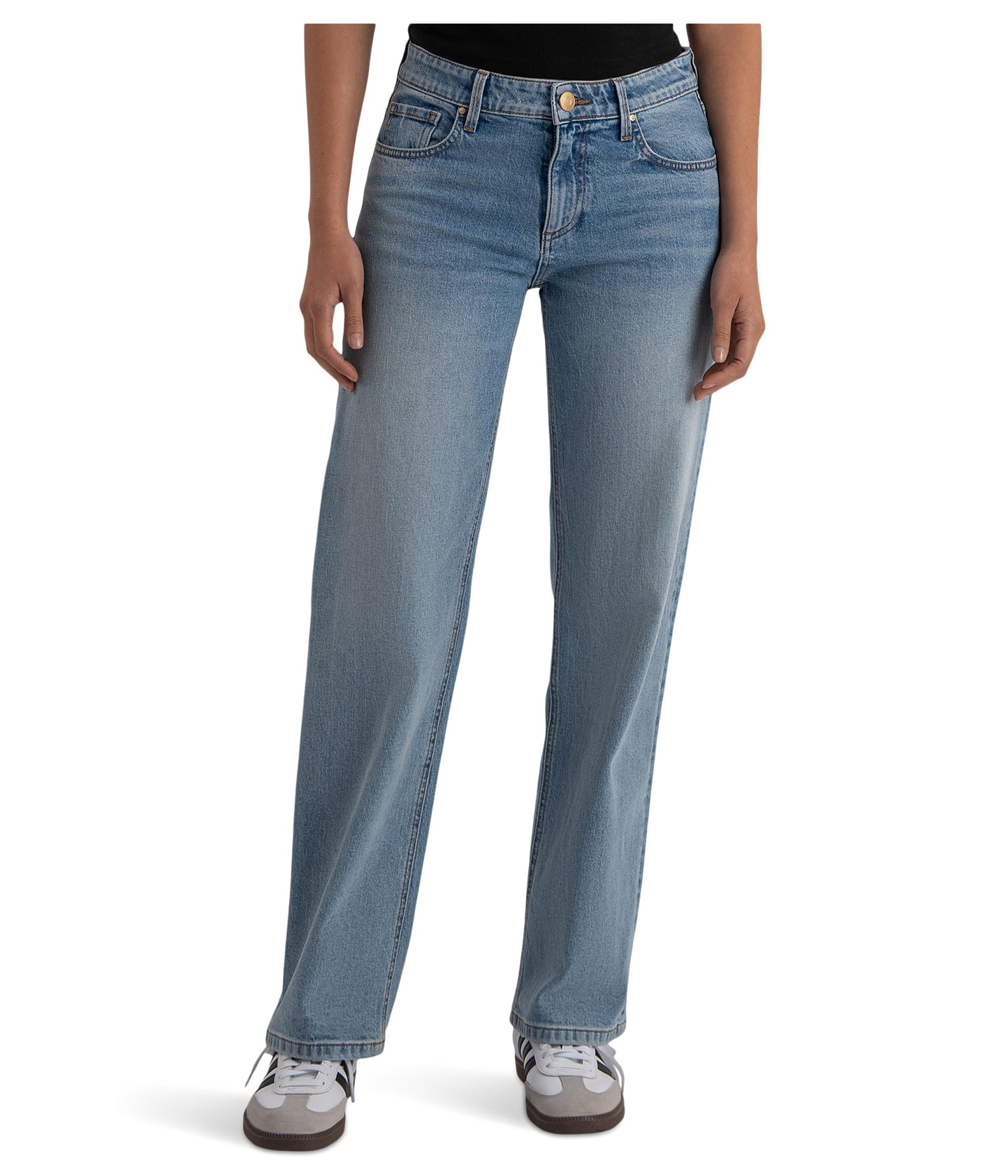 Selena Baggy Low Rise Straight Leg Clean Hem