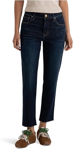 Reese High-rise Fab Ab Ankle Straight Raw Hem