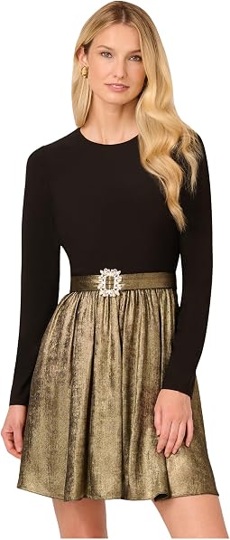 Jersey Metallic Short Dress