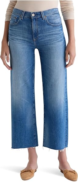Saige Mid Rise Wide Leg Crop In 13 Years Allure AG Jeans Женский