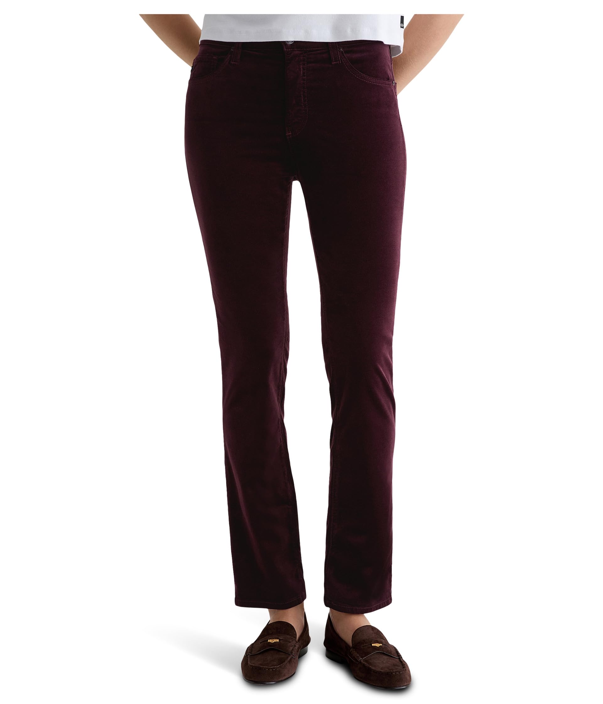 Mari Mid Rise Slim Straight Jean In Winery