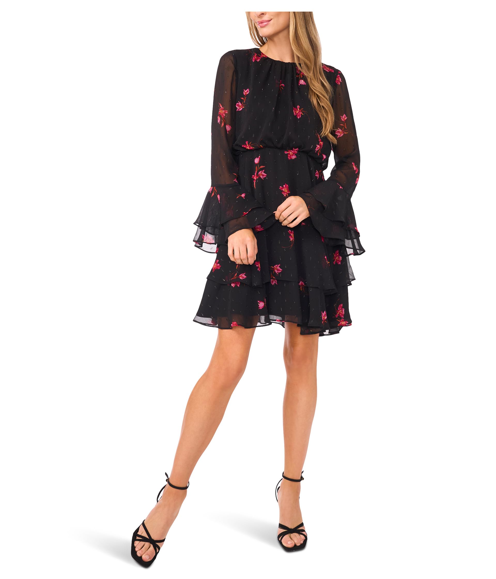 Long Sleeve Ruffled Mini Dress