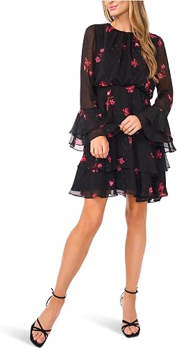 Long Sleeve Ruffled Mini Dress