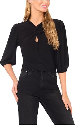 Женский трикотажный топ CeCe Twist Keyhole 3/4 Sleeve